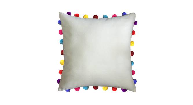 Meredith White Modern 20x20 Inches Cotton Cushion Cover -Set of 3 (White, 51 x 51 cm  (20" X 20") Cushion Size) by Urban Ladder - Cross View Design 1 - 484273