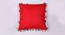 Baker Red Modern 14x14 Inches Cotton Cushion Cover (Red, 35 x 35 cm  (14" X 14") Cushion Size) by Urban Ladder - Design 1 Side View - 484309