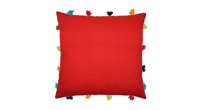 Minnie Red Modern 14x14 Inches Cotton Cushion Cover - Set of 3 (Red, 35 x 35 cm  (14" X 14") Cushion Size) by Urban Ladder - Cross View Design 1 - 484357