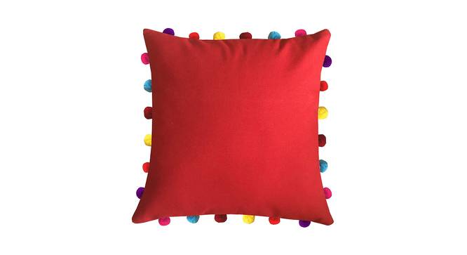 Dorothy Red Modern 18x18 Inches Cotton Cushion Cover (Red, 46 x 46 cm  (18" X 18") Cushion Size) by Urban Ladder - Cross View Design 1 - 484369