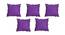 Rosalia Purple Modern 12x12 Inches Cotton Cushion Cover - Set of 5 (Purple, 30 x 30 cm  (12" X 12") Cushion Size) by Urban Ladder - Front View Design 1 - 484394