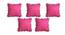 Xiomara Pink Modern 20x20 Inches Cotton Cushion Cover - Set of 5 (Pink, 51 x 51 cm  (20" X 20") Cushion Size) by Urban Ladder - Front View Design 1 - 484403