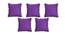 Liberty Purple Modern 24x24Inches Cotton Cushion Cover - Set of 5 (Purple, 61 x 61 cm  (24" X 24") Cushion Size) by Urban Ladder - Front View Design 1 - 484404