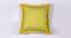 Amani Yellow Solid 16x16 Inches Cotton Cushion Cover -Set of 2 (Yellow, 41 x 41 cm  (16" X 16") Cushion Size) by Urban Ladder - Front View Design 1 - 484405