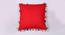 Ender Red Modern 12x12 Inches Cotton Cushion Cover (Red, 30 x 30 cm  (12" X 12") Cushion Size) by Urban Ladder - Design 1 Side View - 484409