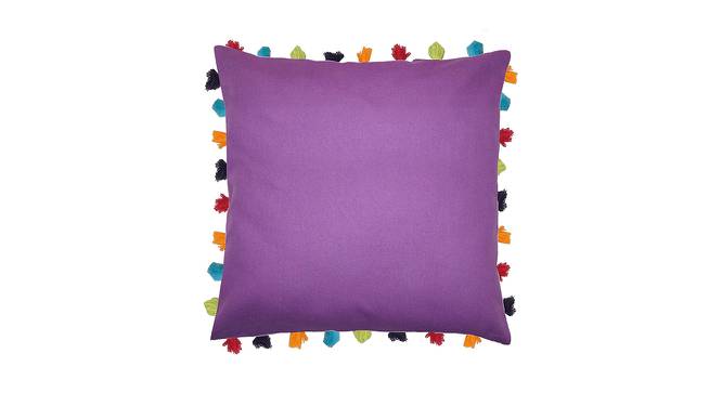 Elaine Purple Modern 24x24 Inches Cotton Cushion Cover -Set of 3 (Purple, 61 x 61 cm  (24" X 24") Cushion Size) by Urban Ladder - Cross View Design 1 - 484453