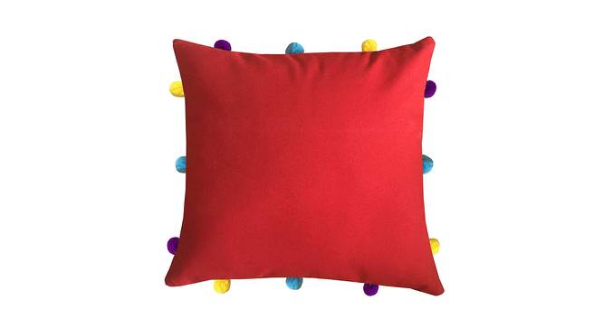Jolie Red Modern 12x12 Inches Cotton Cushion Cover (Red, 30 x 30 cm  (12" X 12") Cushion Size) by Urban Ladder - Cross View Design 1 - 484456