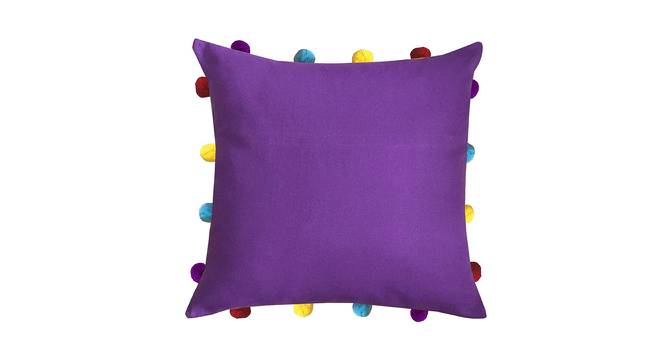 Margo Purple Modern 14x14 Inches Cotton Cushion Cover (Purple, 35 x 35 cm  (14" X 14") Cushion Size) by Urban Ladder - Cross View Design 1 - 484460