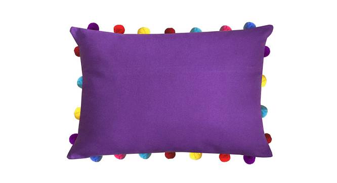 Bria Purple Modern 14x20 Inches Cotton Cushion Cover - Set of 3 (Purple, 36 x 51 cm  (14" X 20") Cushion Size) by Urban Ladder - Cross View Design 1 - 484462