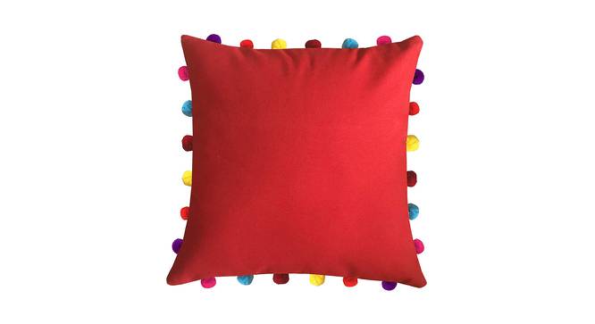 Beatrice Red Modern 18x18 Inches Cotton Cushion Cover -Set of 3 (Red, 46 x 46 cm  (18" X 18") Cushion Size) by Urban Ladder - Cross View Design 1 - 484467
