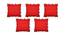 Sia Red Modern 14x14 Inches Cotton Cushion Cover - Set of 5 (Red, 35 x 35 cm  (14" X 14") Cushion Size) by Urban Ladder - Front View Design 1 - 484480