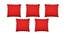 Dabney Red Modern 18x18 Inches Cotton Cushion Cover -Set of 5 (Red, 46 x 46 cm  (18" X 18") Cushion Size) by Urban Ladder - Front View Design 1 - 484481