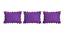 Bria Purple Modern 14x20 Inches Cotton Cushion Cover - Set of 3 (Purple, 36 x 51 cm  (14" X 20") Cushion Size) by Urban Ladder - Front View Design 1 - 484490