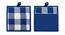 Baleigh Cotton Pot Holder in Blue color - Set of 2 (Blue) by Urban Ladder - Cross View Design 1 - 484540