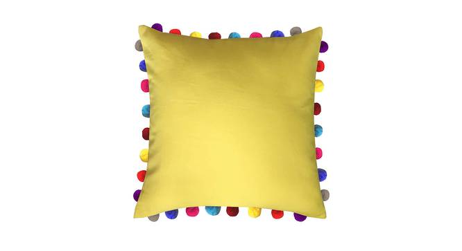Melina Yellow Modern 24x24Inches Cotton Cushion Cover - Set of 5 (Yellow, 61 x 61 cm  (24" X 24") Cushion Size) by Urban Ladder - Cross View Design 1 - 484565