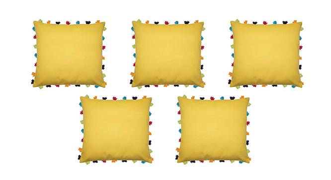 Fox Yellow Modern 20x20 Inches Cotton Cushion Cover - Set of 5 (Yellow, 51 x 51 cm  (20" X 20") Cushion Size) by Urban Ladder - Front View Design 1 - 484581