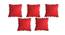 Itzel Red Modern 18x18 Inches Cotton Cushion Cover -Set of 5 (Red, 46 x 46 cm  (18" X 18") Cushion Size) by Urban Ladder - Front View Design 1 - 484588