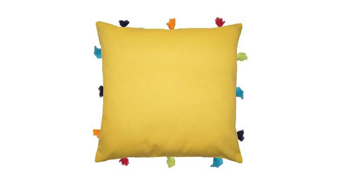 Peyton Yellow Modern 12x12 Inches Cotton Cushion Cover - Set of 5 (Yellow, 30 x 30 cm  (12" X 12") Cushion Size) by Urban Ladder - Cross View Design 1 - 484648