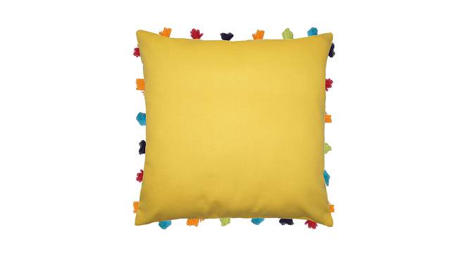 Peirson Yellow Modern 18x18 Inches Cotton Cushion Cover -Set of 3 (Yellow, 46 x 46 cm  (18" X 18") Cushion Size) by Urban Ladder - Cross View Design 1 - 484649