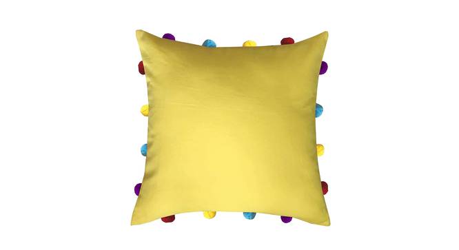 Hana Yellow Modern 14x14 Inches Cotton Cushion Cover (Yellow, 35 x 35 cm  (14" X 14") Cushion Size) by Urban Ladder - Cross View Design 1 - 484653