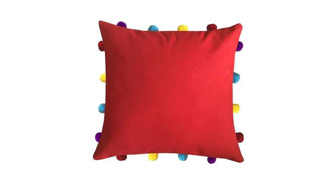 Joelle Red Modern 14x14 Inches Cotton Cushion Cover (Red, 35 x 35 cm  (14" X 14") Cushion Size) by Urban Ladder - Cross View Design 1 - 484654