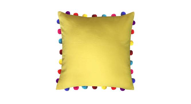 Fernanda Yellow Modern 20x20 Inches Cotton Cushion Cover (Yellow, 51 x 51 cm  (20" X 20") Cushion Size) by Urban Ladder - Cross View Design 1 - 484658