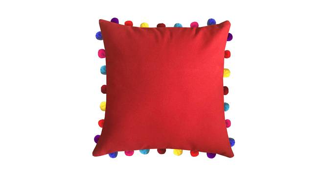 Emmie Red Modern 20x20 Inches Cotton Cushion Cover - Set of 5 (Red, 51 x 51 cm  (20" X 20") Cushion Size) by Urban Ladder - Cross View Design 1 - 484663