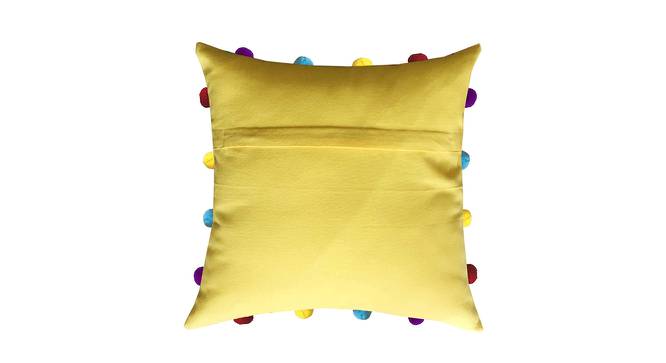 Hana Yellow Modern 14x14 Inches Cotton Cushion Cover (Yellow, 35 x 35 cm  (14" X 14") Cushion Size) by Urban Ladder - Front View Design 1 - 484679
