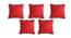 Emmie Red Modern 20x20 Inches Cotton Cushion Cover - Set of 5 (Red, 51 x 51 cm  (20" X 20") Cushion Size) by Urban Ladder - Front View Design 1 - 484689