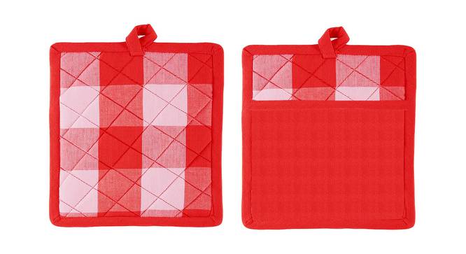 Baleigh Cotton Pot Holder in Red color - Set of 2 (Red) by Urban Ladder - Cross View Design 1 - 484733