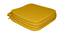Fitz Cotton Yellow Solid 15x15 Inches Polyfill Filled Chair Pad (Yellow) by Urban Ladder - Front View Design 1 - 484765
