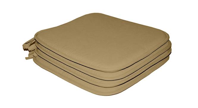 Gus Cotton Beige Solid 15x15 Inches Polyfill Filled Chair Pad (Beige) by Urban Ladder - Front View Design 1 - 484767