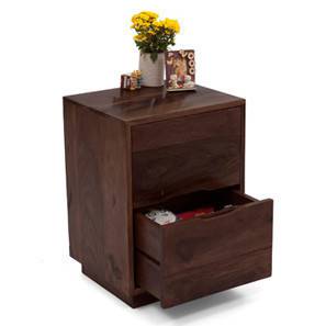 Bedside Tables Design Zephyr Solid Wood Bedside Table in Mahogany Finish