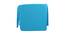 Tate Cotton Blue Solid 16x16 Inches Polyfill Filled Chair Pad (Blue) by Urban Ladder - Front View Design 1 - 484853
