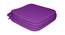 Gulliver Cotton Purple Solid 15x15 Inches Polyfill Filled Chair Pad (Purple) by Urban Ladder - Front View Design 1 - 484857