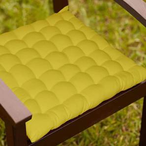 Chair Design Ruby Cotton Green Solid 15x15 Inches Polyfill Filled Chair Cushions (Green)