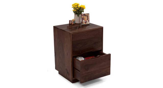 Zephyr Bedside Table (Mahogany Finish) by Urban Ladder - Half View Design 1 - 4849