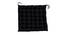 Ruby Cotton Black Solid 15x15 Inches Polyfill Filled Chair Cushions (Black) by Urban Ladder - Front View Design 1 - 484943