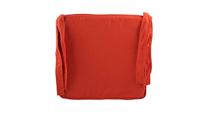 Axl Cotton Red Solid 16x16 Inches Polyfill Filled Chair Pad (Red) by Urban Ladder - Front View Design 1 - 484954