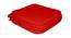 Ignatius Cotton Red Solid 15x15 Inches Polyfill Filled Chair Pad (Red) by Urban Ladder - Front View Design 1 - 484959