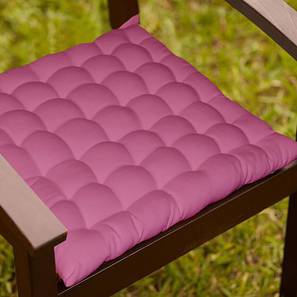 Chair Cushions Design Ruby Cotton Purple Solid 15x15 Inches Polyfill Filled Chair Cushions (Purple)