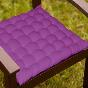 Chair Pads Design Stella Cotton Purple Solid 15x 32 Inches Polyfill Filled Chair Cushions (Purple)