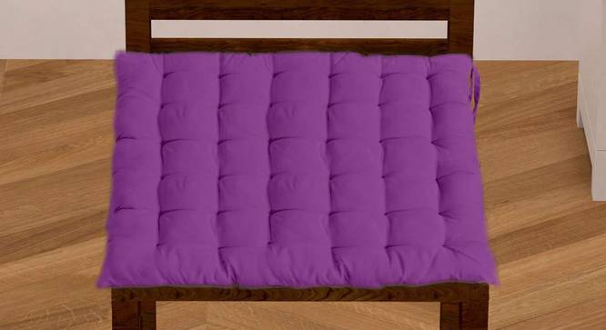 Stella Cotton Purple Solid 15x 32 Inches Polyfill Filled Chair Cushions (Purple) by Urban Ladder - Cross View Design 1 - 485028