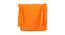 Dashiell Cotton Orange Solid 16x16 Inches Polyfill Filled Chair Pad (Orange) by Urban Ladder - Front View Design 1 - 485057