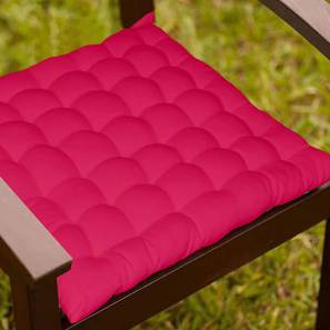 Filled Cushions Design Stella Cotton Pink Solid 15x 32 Inches Polyfill Filled Chair Cushions (Pink)