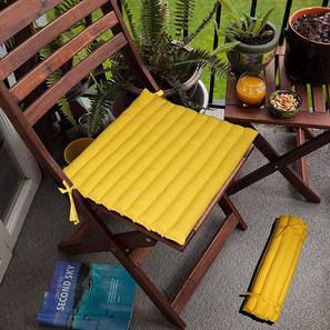 Yellow Cushions Design Jasper Cotton Yellow Solid 16x16 Inches Polyfill Filled Chair Pad (Yellow)