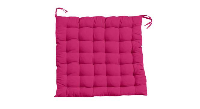 Stella Cotton Pink Solid 15x 32 Inches Polyfill Filled Chair Cushions (Pink) by Urban Ladder - Cross View Design 1 - 485115