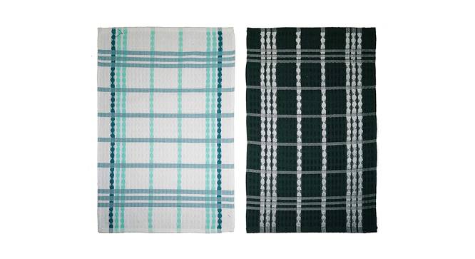 Zaria Multicolor Checkered Cotton 16 x 24 inches Tea Towel -Set of 2 (Set Of 2 Set, Multicolor) by Urban Ladder - Cross View Design 1 - 485126