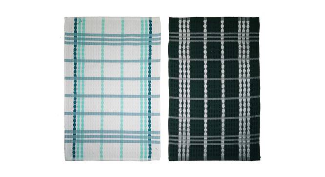 Oakleigh Multicolor Checkered Cotton 16 x 24 inches Tea Towel -Set of 2 (Set Of 2 Set, Multicolor) by Urban Ladder - Front View Design 1 - 485218
