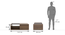 Alita Storage Coffee Table (Half Drawer Configuration, Warm Walnut Finish) by Urban Ladder - Dimension Design 1 - 